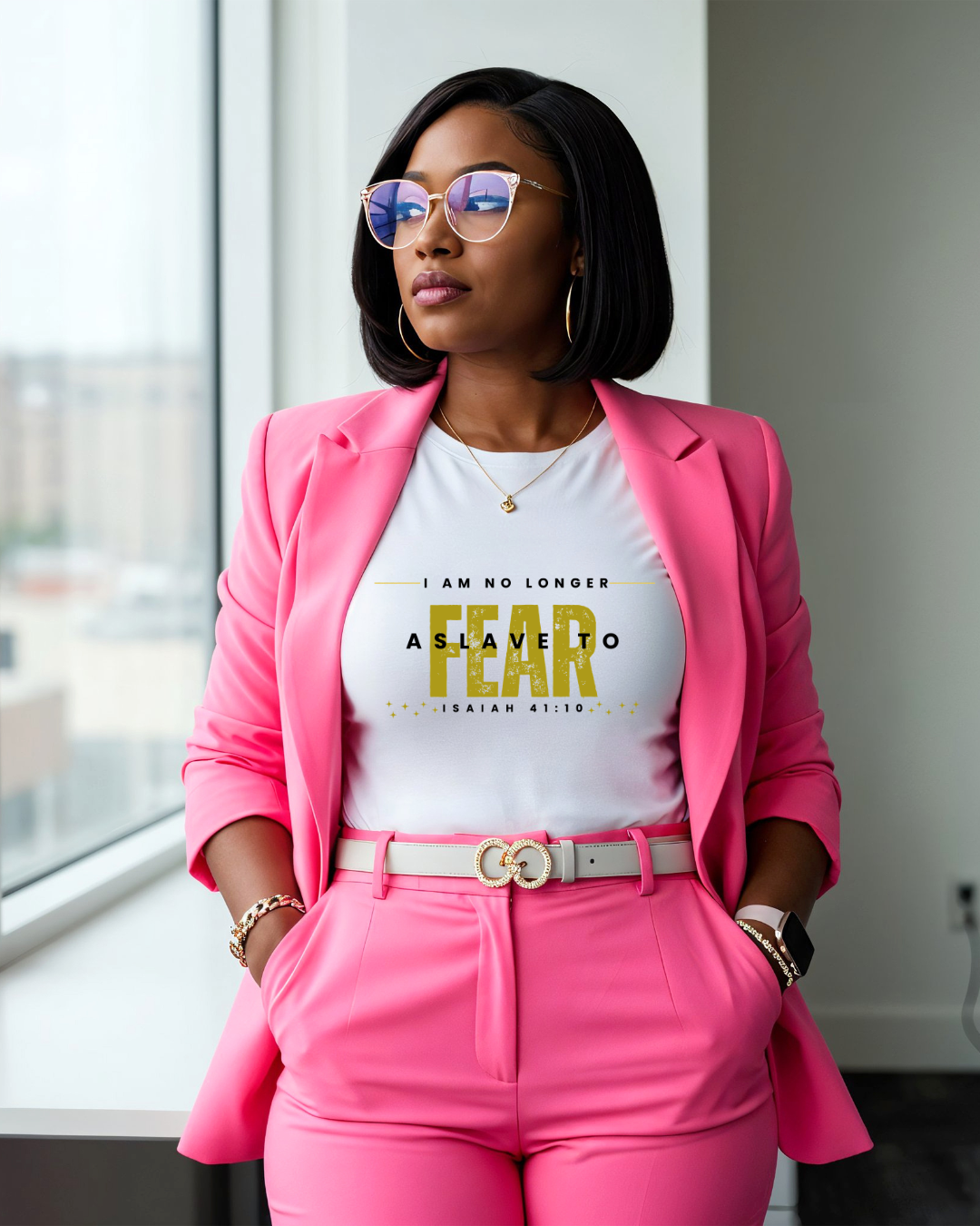 I AM NO LONGER A SLAVE | ISAIAH 41:10 CHRISTIAN T-SHIRT