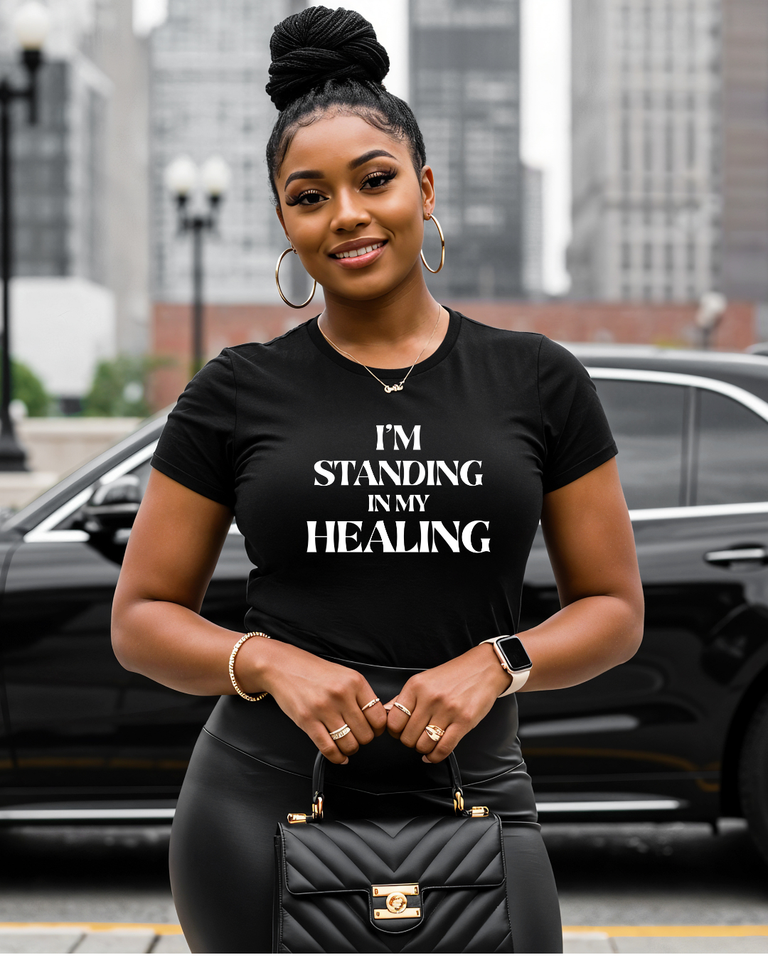 “I’M STANDING IN MY HEALING™ TEE – MIDNIGHT EDITION”
