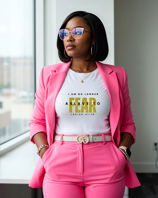 I AM NO LONGER A SLAVE | ISAIAH 41:10 CHRISTIAN T-SHIRT